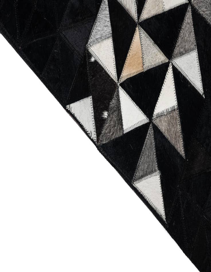 Detail image of  5' 1 x 7' 10 Cowhide Leather Rug