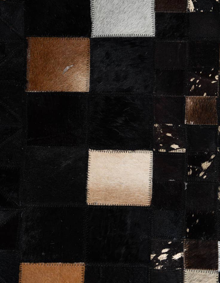 Detail image of  5' 1 x 7' 10 Cowhide Leather Rug