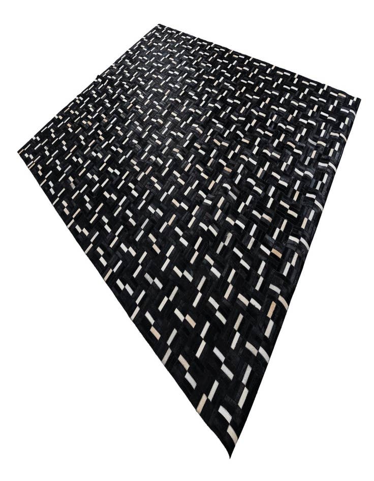 Detail image of  7' 9 x 9' 9 Cowhide Leather Rug