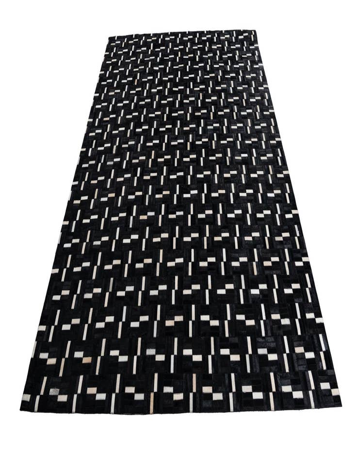 Detail image of  8' 1 x 10' Cowhide Leather Rug