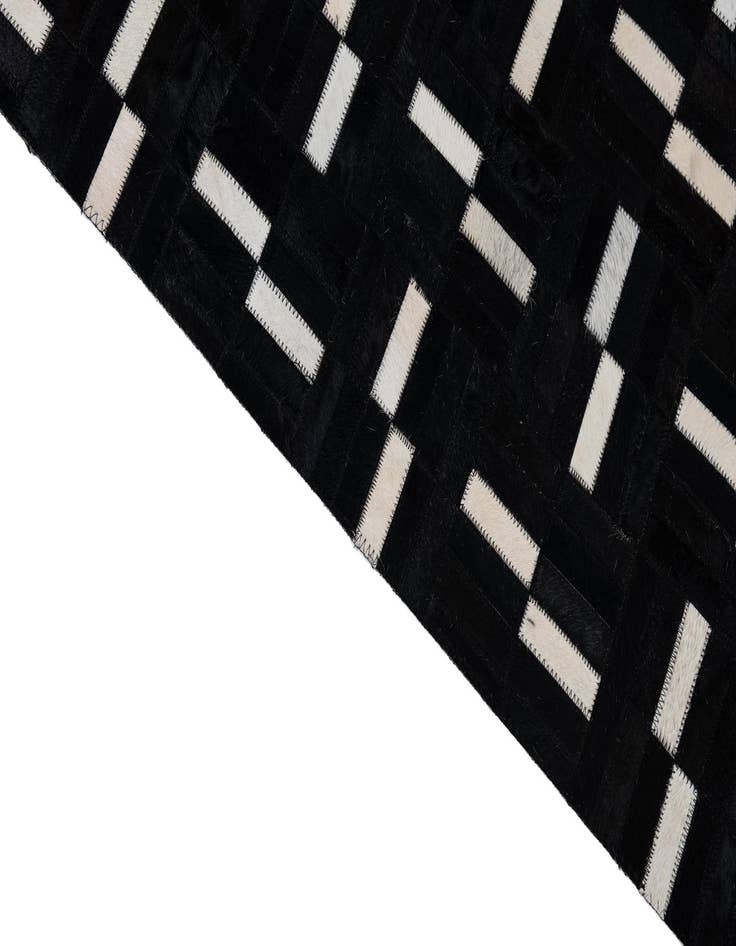 Detail image of  8' 1 x 10' Cowhide Leather Rug