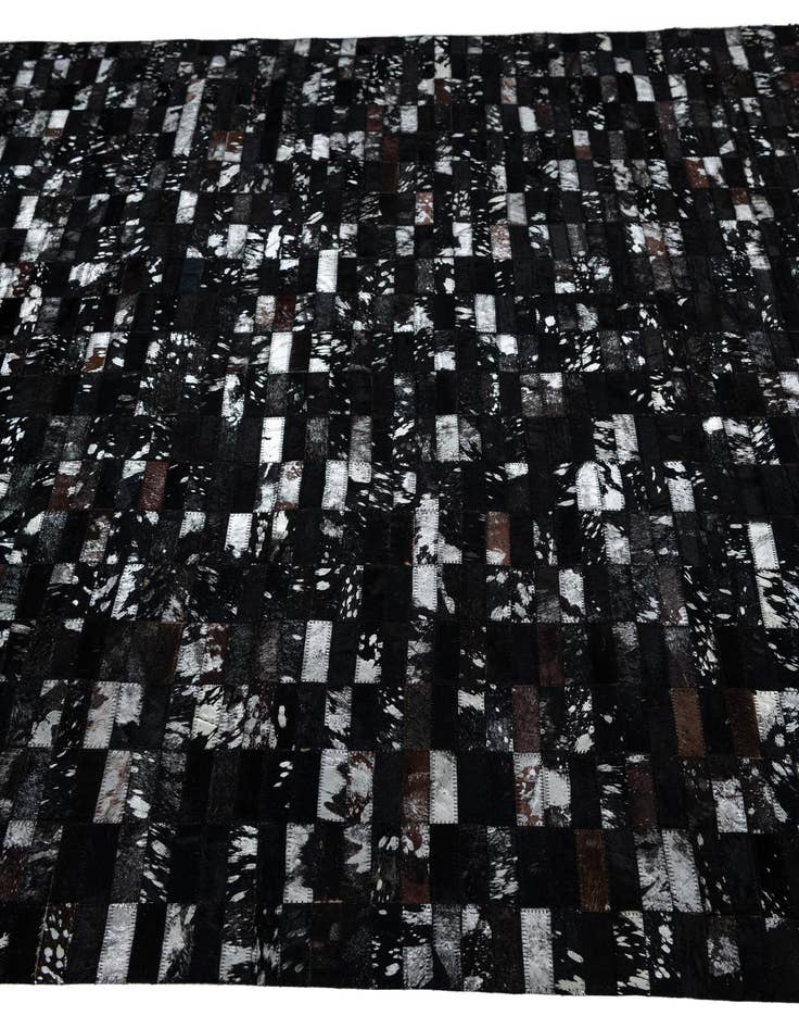 Detail image of  5' 3 x 7' 9 Cowhide Leather Rug