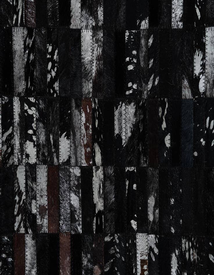Detail image of  5' 3 x 7' 9 Cowhide Leather Rug