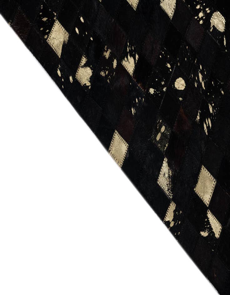 Detail image of  5' 2 x 8' Cowhide Leather Rug