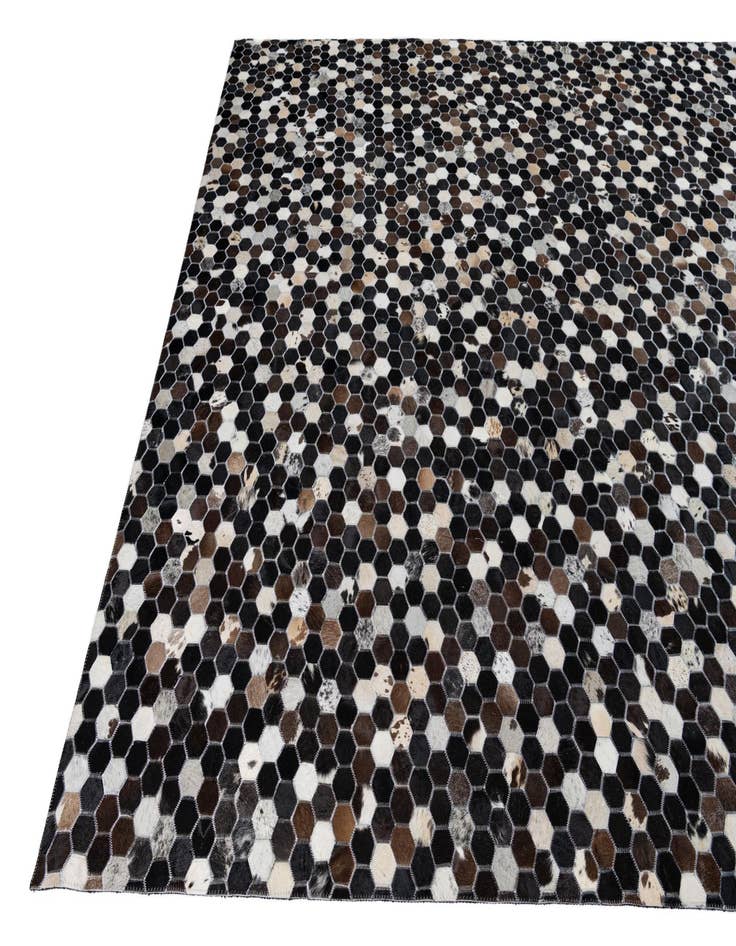 Detail image of  8' 1 x 10' 1 Cowhide Leather Rug