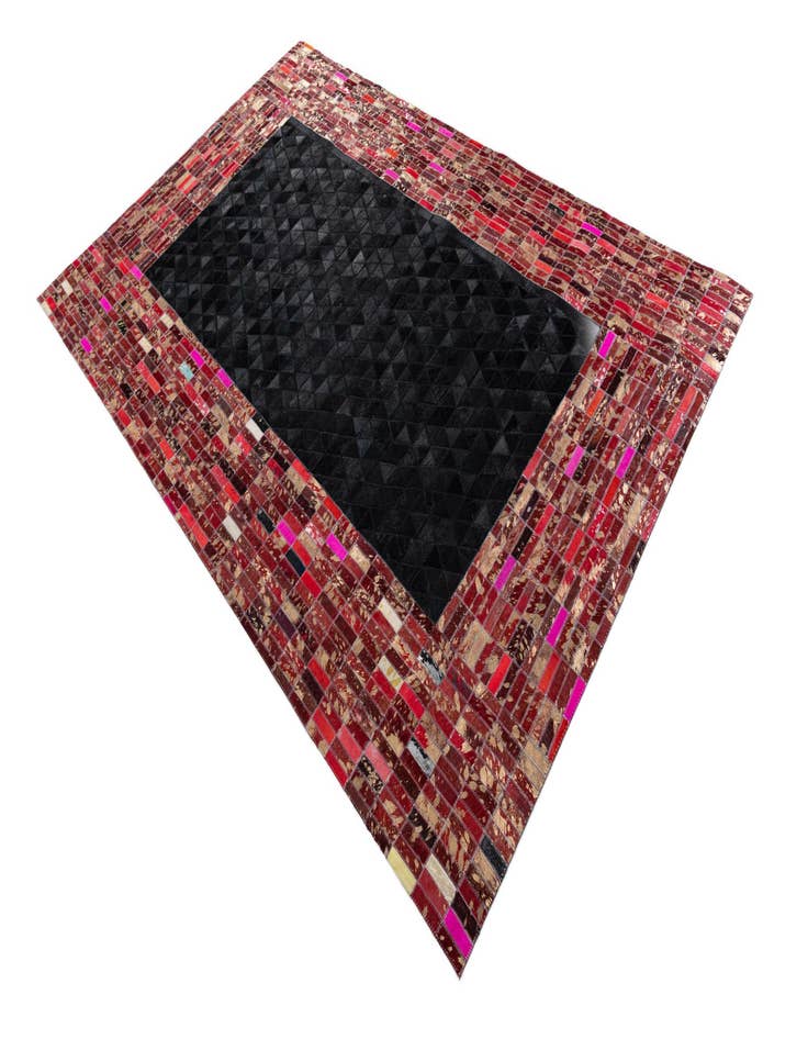 Detail image of  5' x 7' 10 Cowhide Leather Rug