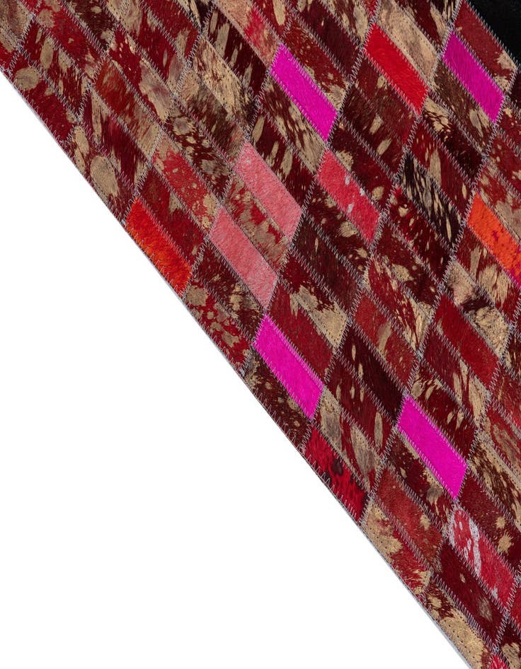 Detail image of  5' x 7' 10 Cowhide Leather Rug