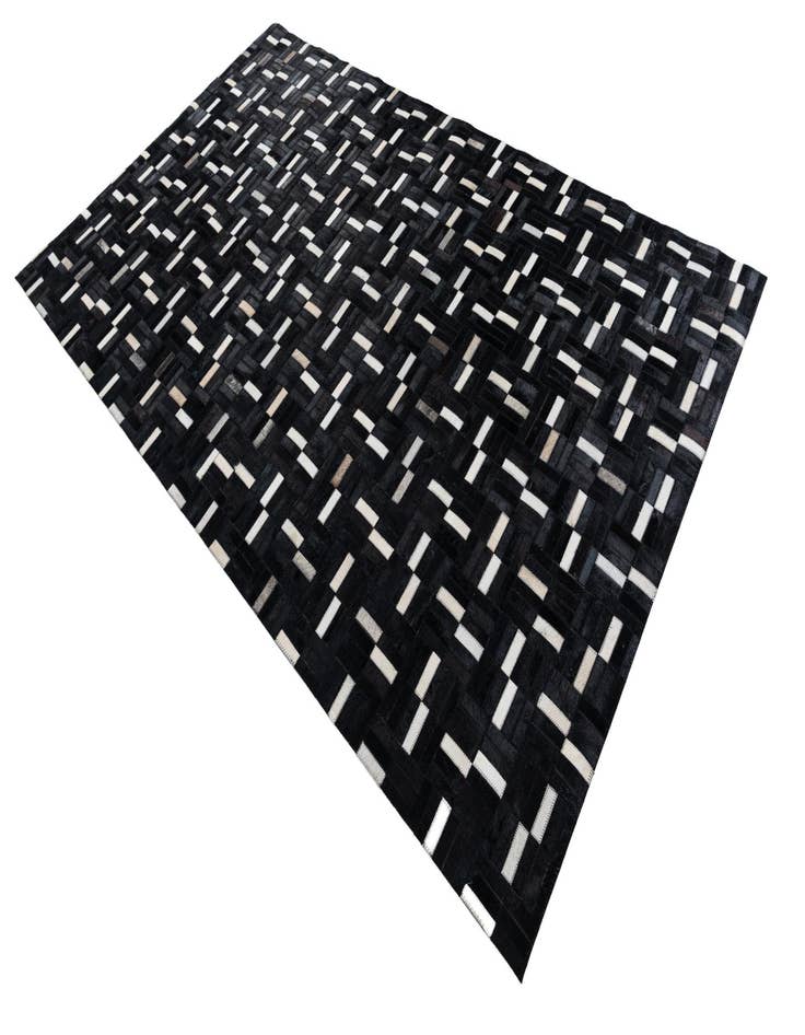 Detail image of  4' 9 x 8' 1 Cowhide Leather Rug