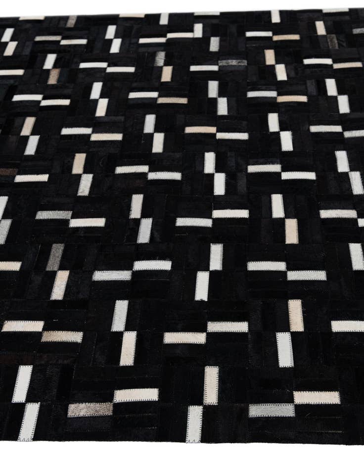 Detail image of  4' 9 x 8' 1 Cowhide Leather Rug