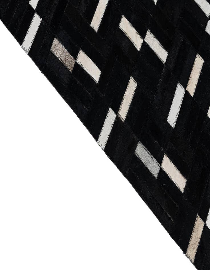 Detail image of  4' 9 x 8' 1 Cowhide Leather Rug