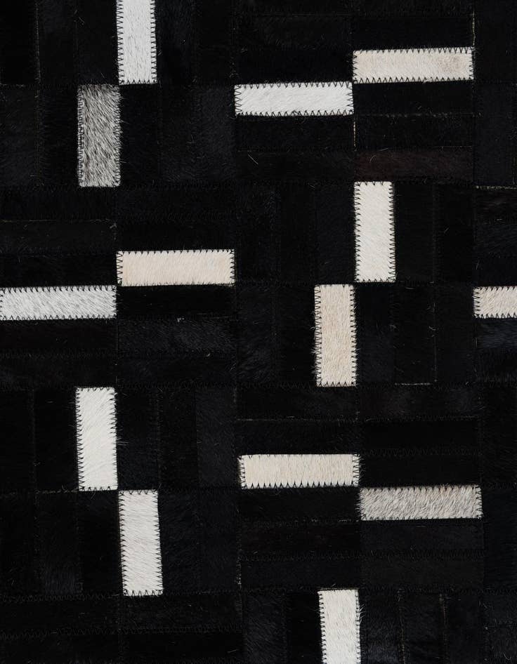 Detail image of  4' 9 x 8' 1 Cowhide Leather Rug