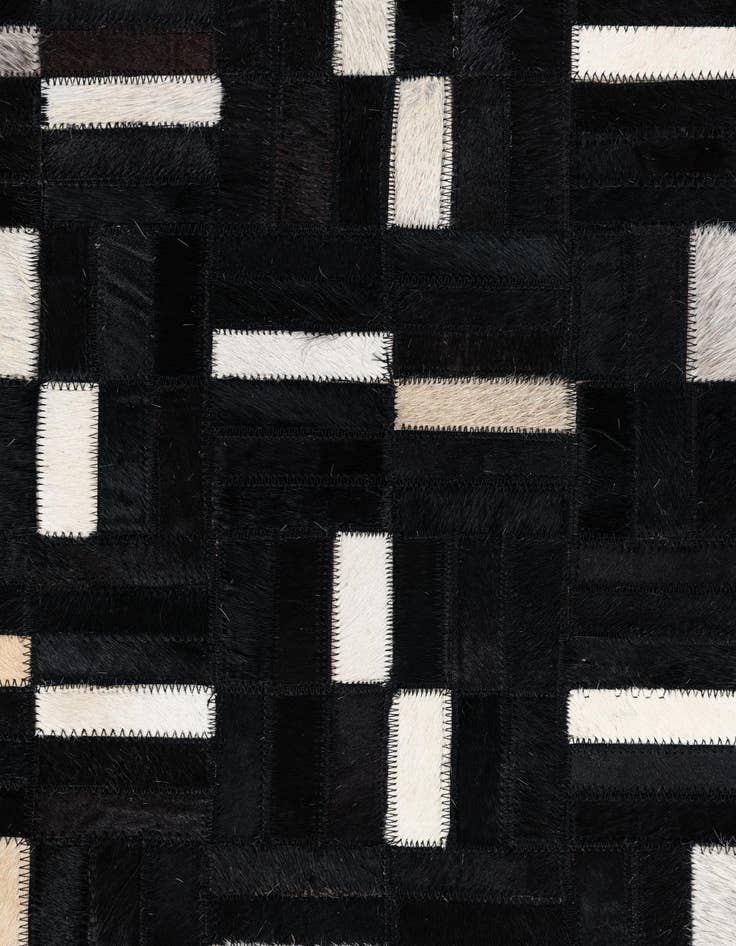 Detail image of  8' 1 x 10' Cowhide Leather Rug
