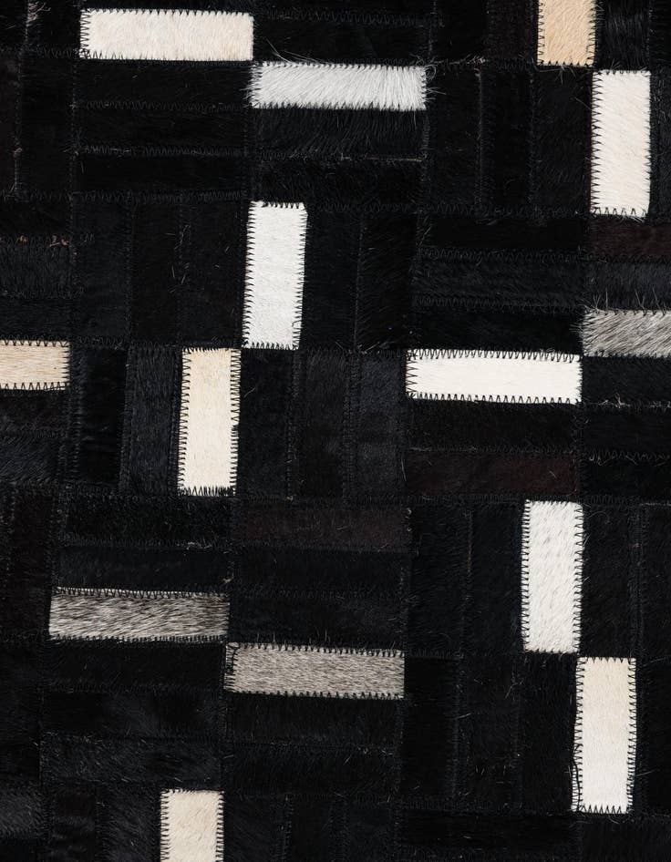 Detail image of  8' 1 x 10' Cowhide Leather Rug