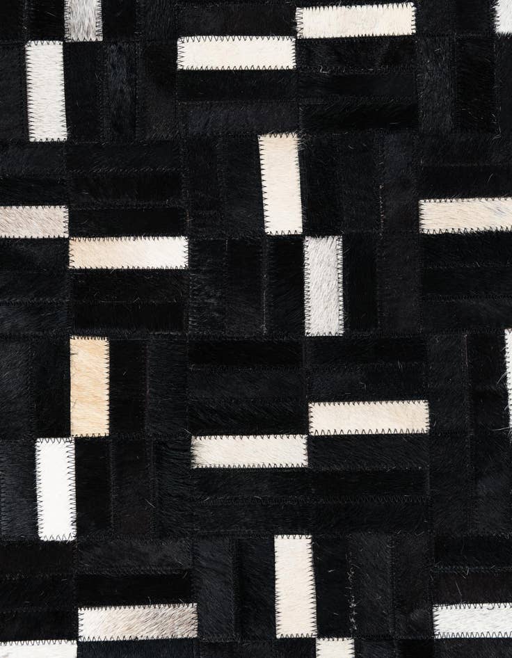 Detail image of  7' 10 x 9' 9 Cowhide Leather Rug