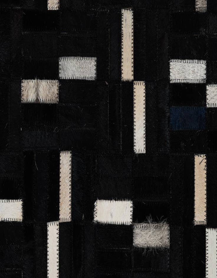 Detail image of  5' 2 x 8' 1 Cowhide Leather Rug