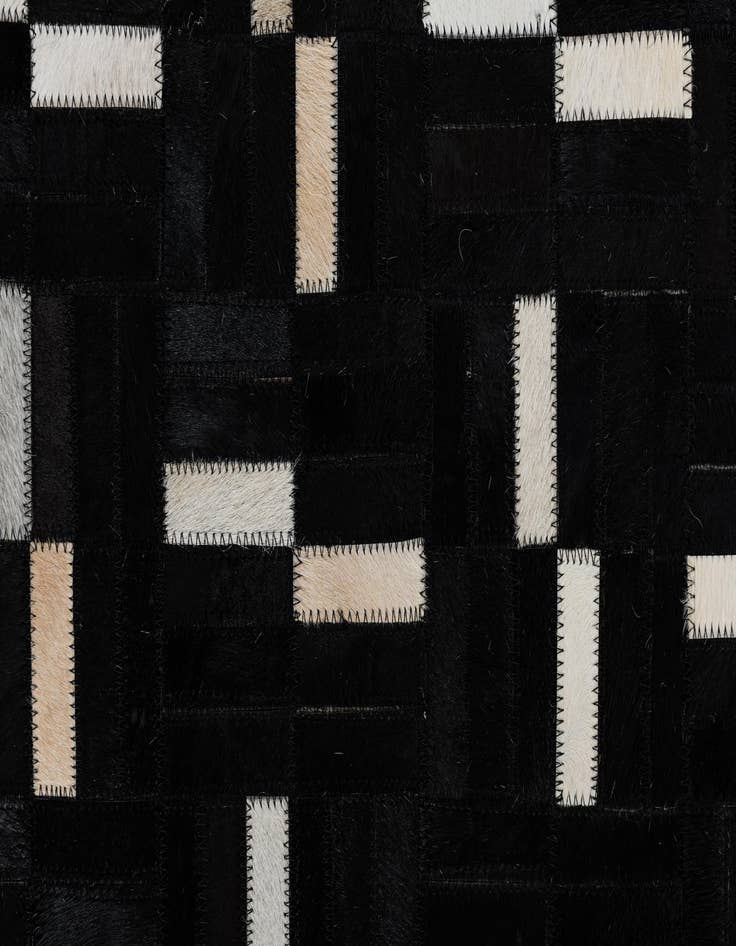 Detail image of  5' 2 x 8' 1 Cowhide Leather Rug