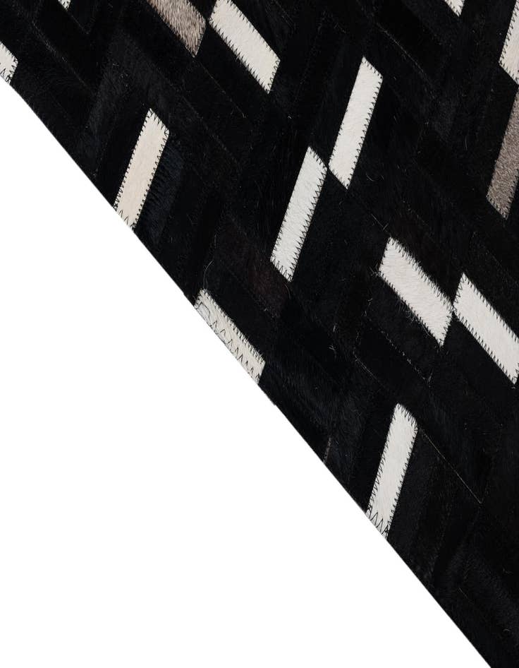 Detail image of  5' 3 x 8' 1 Cowhide Leather Rug