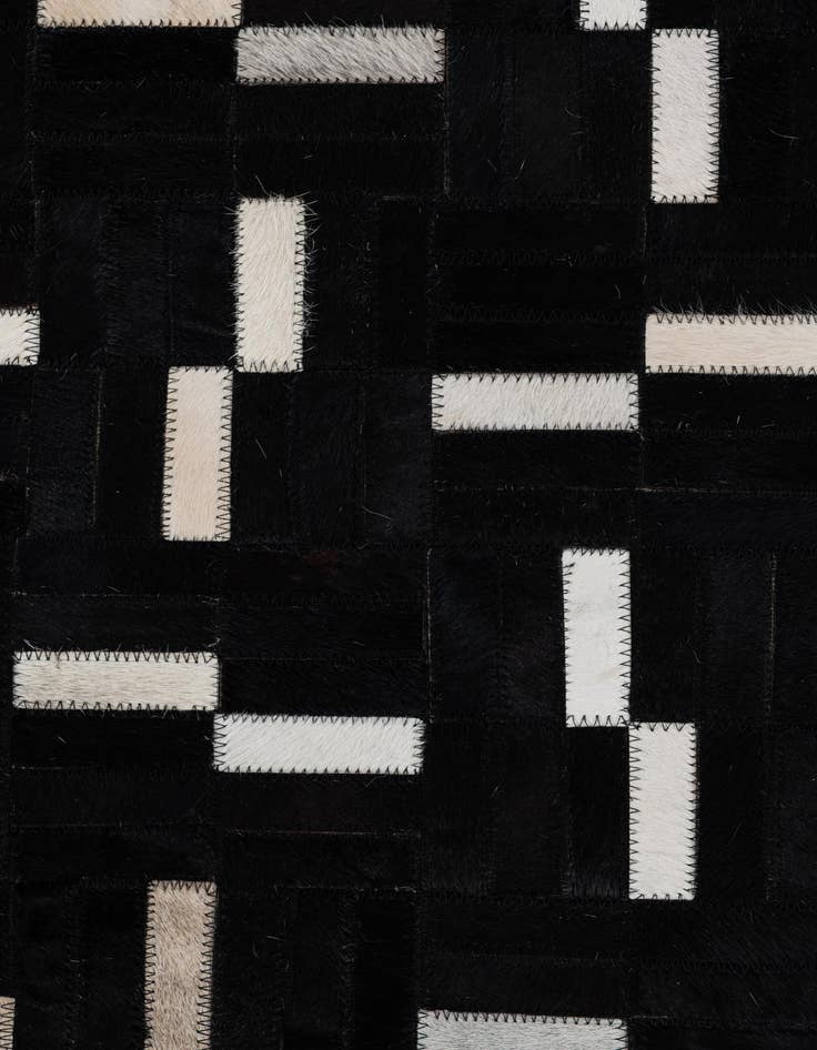 Detail image of  5' 3 x 8' 1 Cowhide Leather Rug