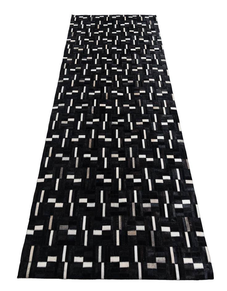 Detail image of  5' 2 x 8' 2 Cowhide Leather Rug