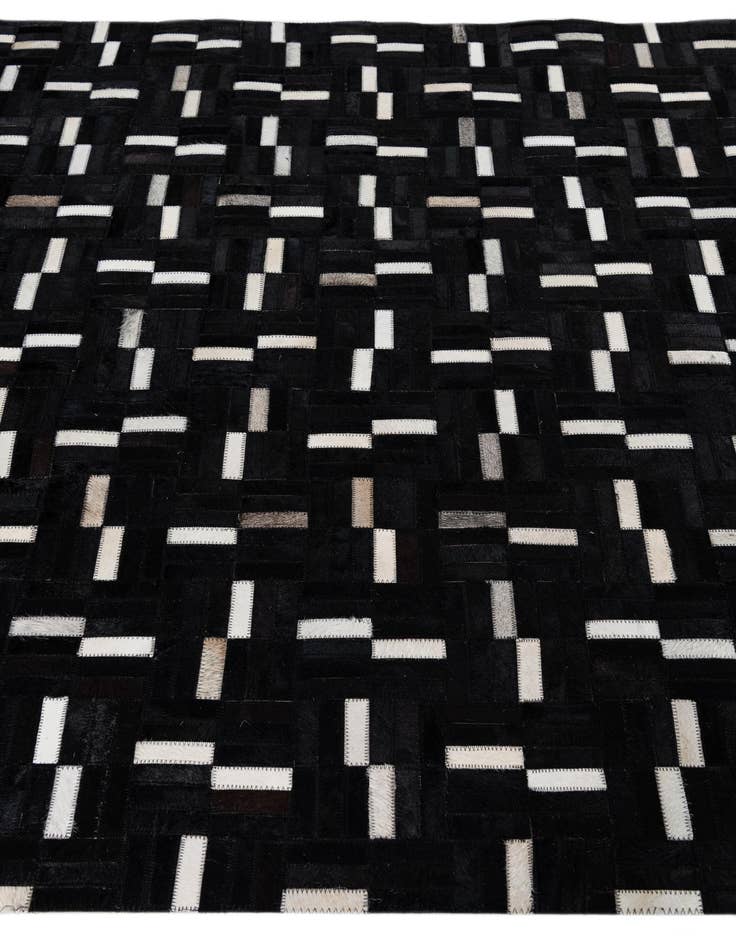 Detail image of  5' 2 x 8' 2 Cowhide Leather Rug