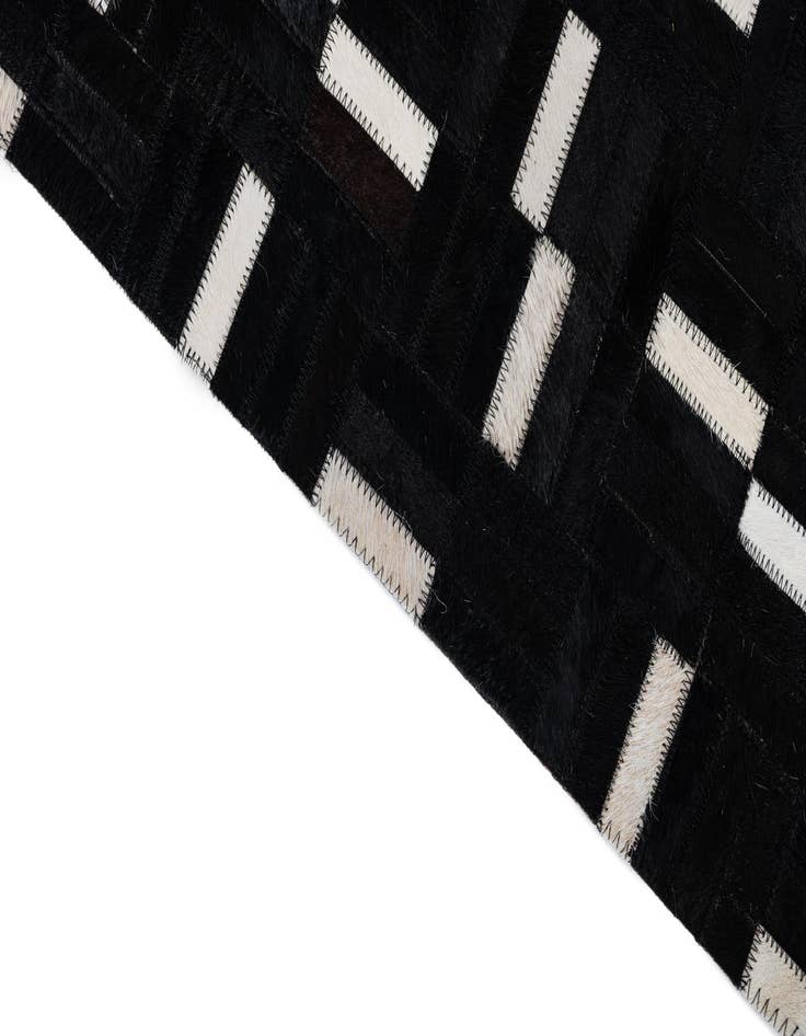 Detail image of  5' 2 x 8' 2 Cowhide Leather Rug