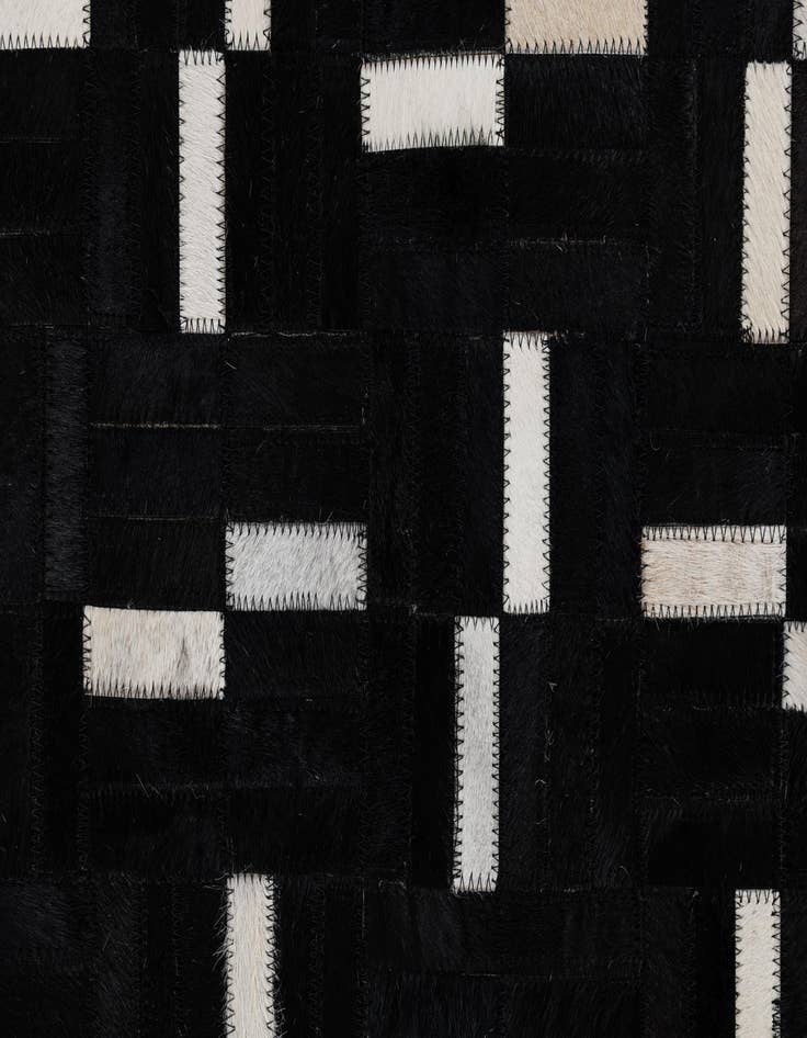 Detail image of  5' 2 x 8' 2 Cowhide Leather Rug