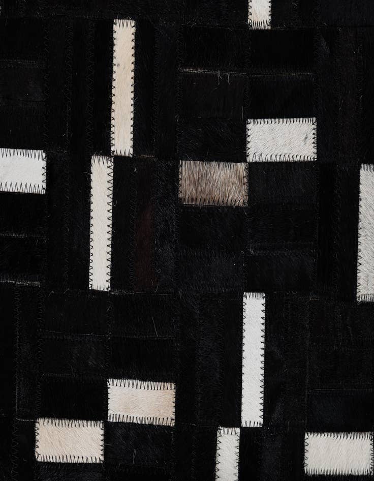Detail image of  5' 2 x 8' 2 Cowhide Leather Rug