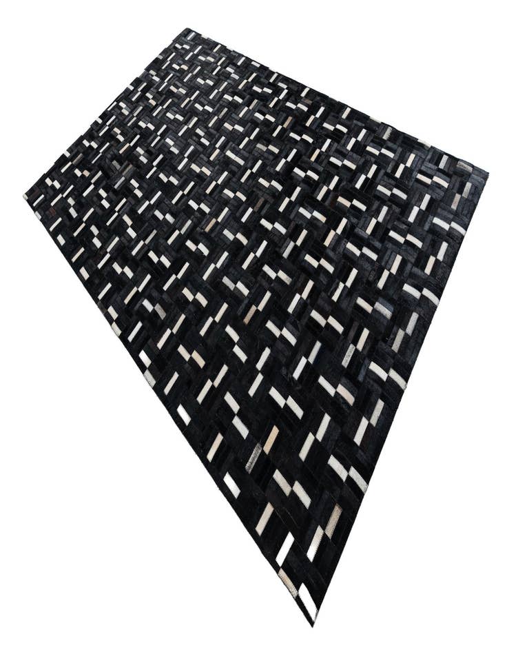 Detail image of  5' 1 x 8' 1 Cowhide Leather Rug