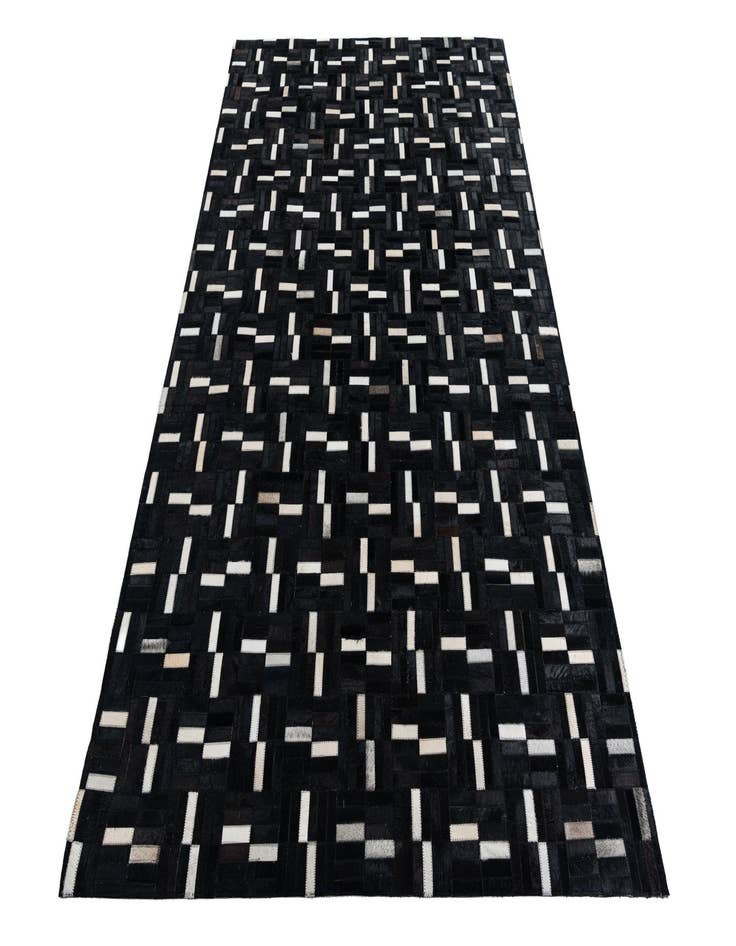 Detail image of  5' 1 x 8' 1 Cowhide Leather Rug