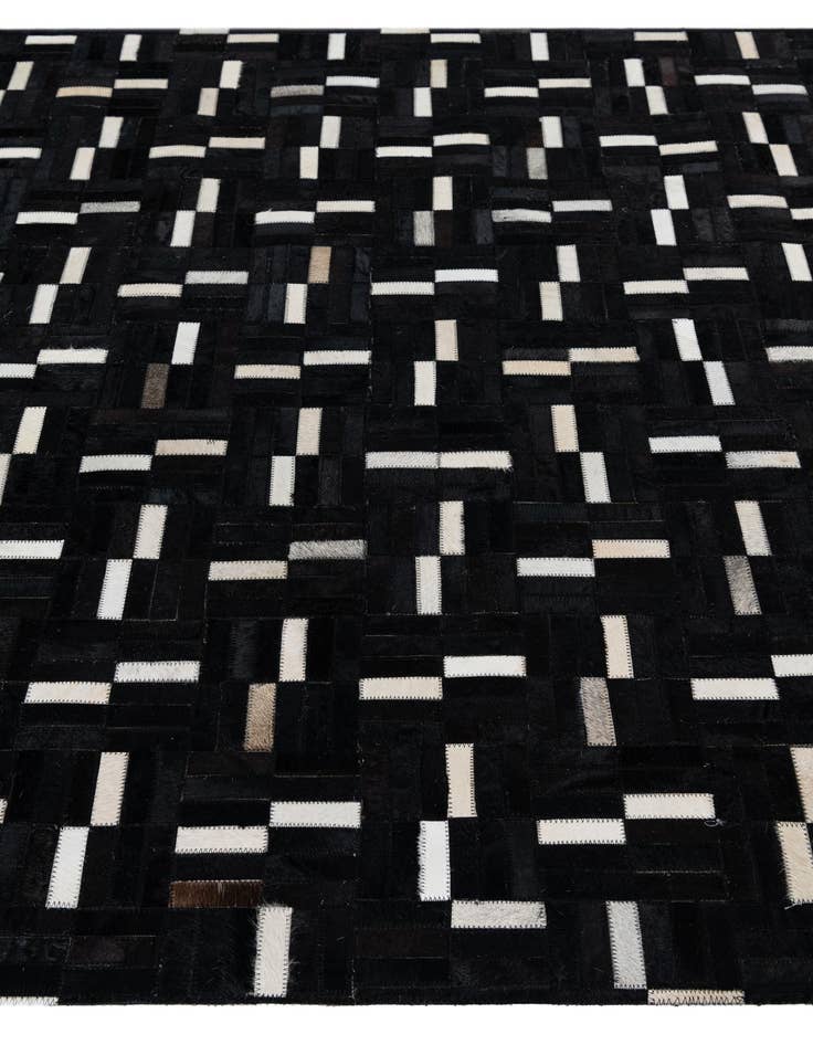 Detail image of  5' 1 x 8' 1 Cowhide Leather Rug