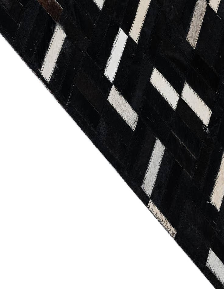 Detail image of  5' 1 x 8' 1 Cowhide Leather Rug