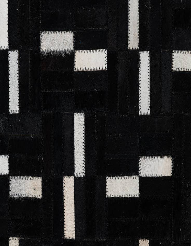 Detail image of  5' 1 x 8' 1 Cowhide Leather Rug