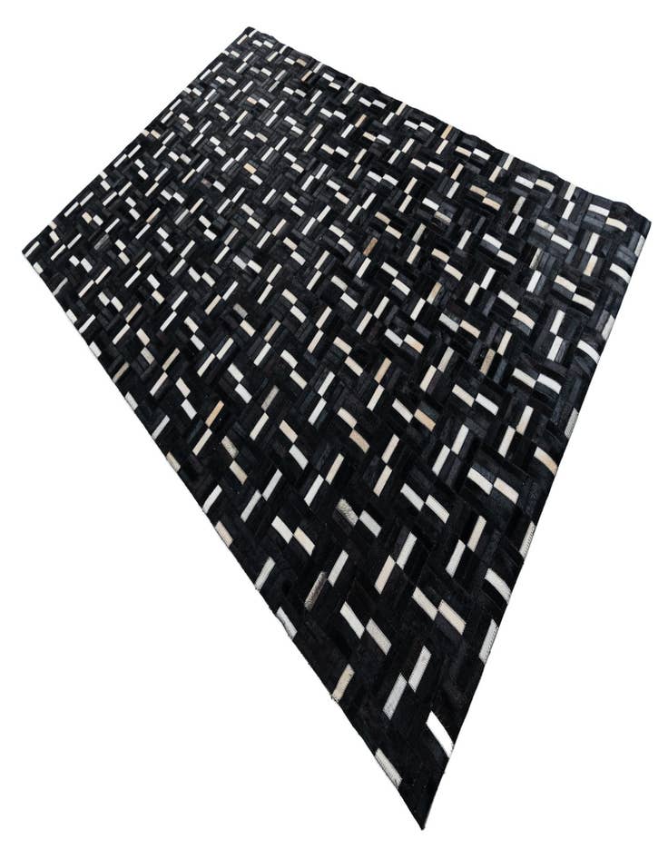 Detail image of  5' 2 x 8' 1 Cowhide Leather Rug