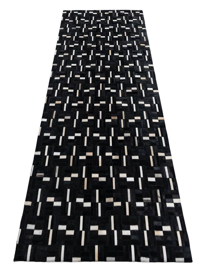 Detail image of  5' 2 x 8' 1 Cowhide Leather Rug