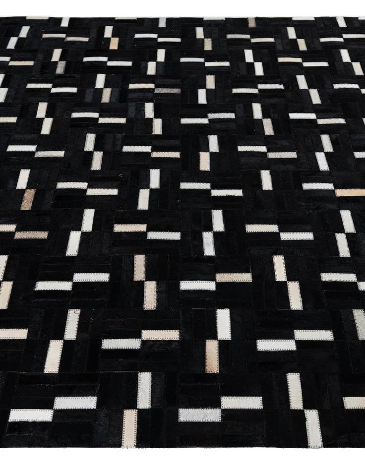 Detail image of  5' 2 x 8' 1 Cowhide Leather Rug