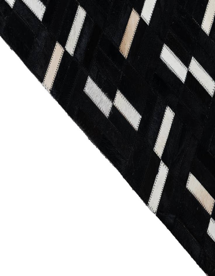 Detail image of  5' 2 x 8' 1 Cowhide Leather Rug