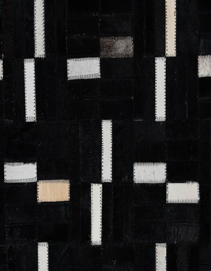 Detail image of  5' 2 x 8' 1 Cowhide Leather Rug