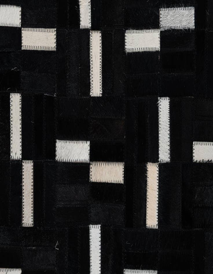 Detail image of  5' 2 x 8' 1 Cowhide Leather Rug