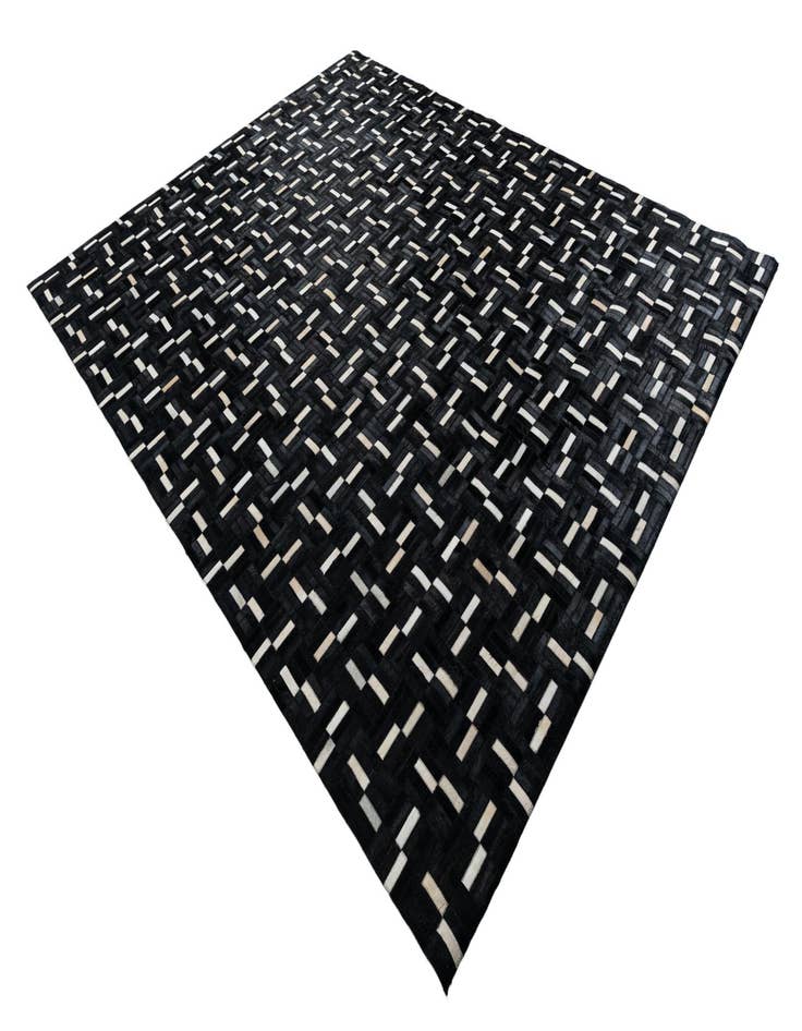 Detail image of  7' 9 x 9' 7 Cowhide Leather Rug