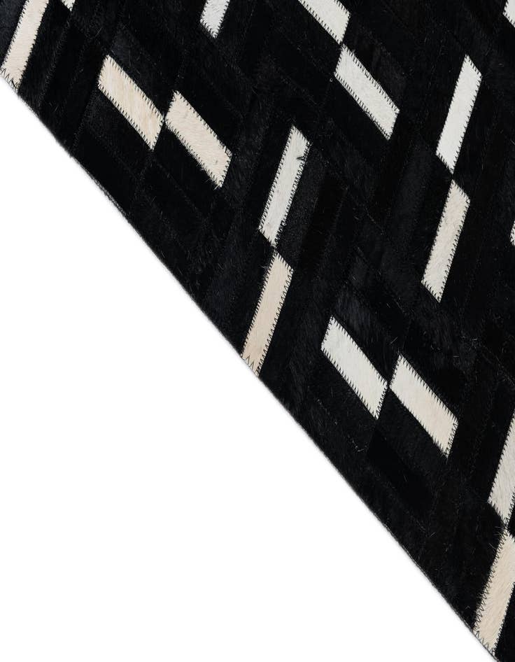 Detail image of  7' 9 x 9' 7 Cowhide Leather Rug