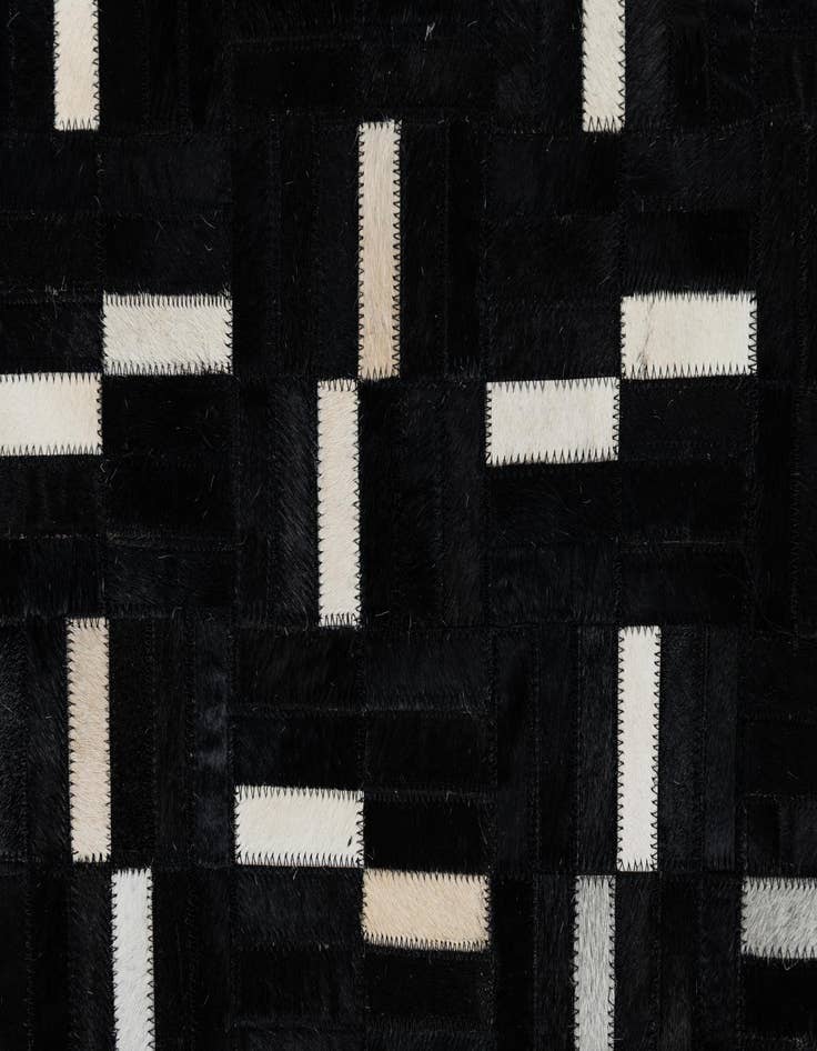 Detail image of  7' 9 x 9' 7 Cowhide Leather Rug