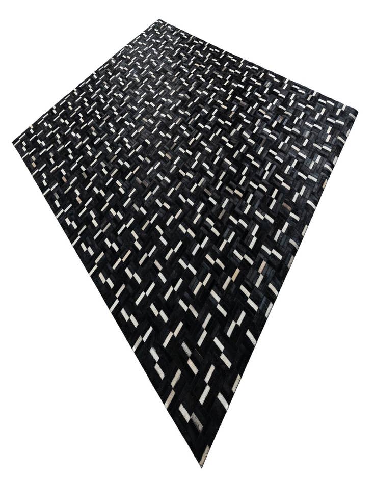 Detail image of  7' 9 x 9' 10 Cowhide Leather Rug