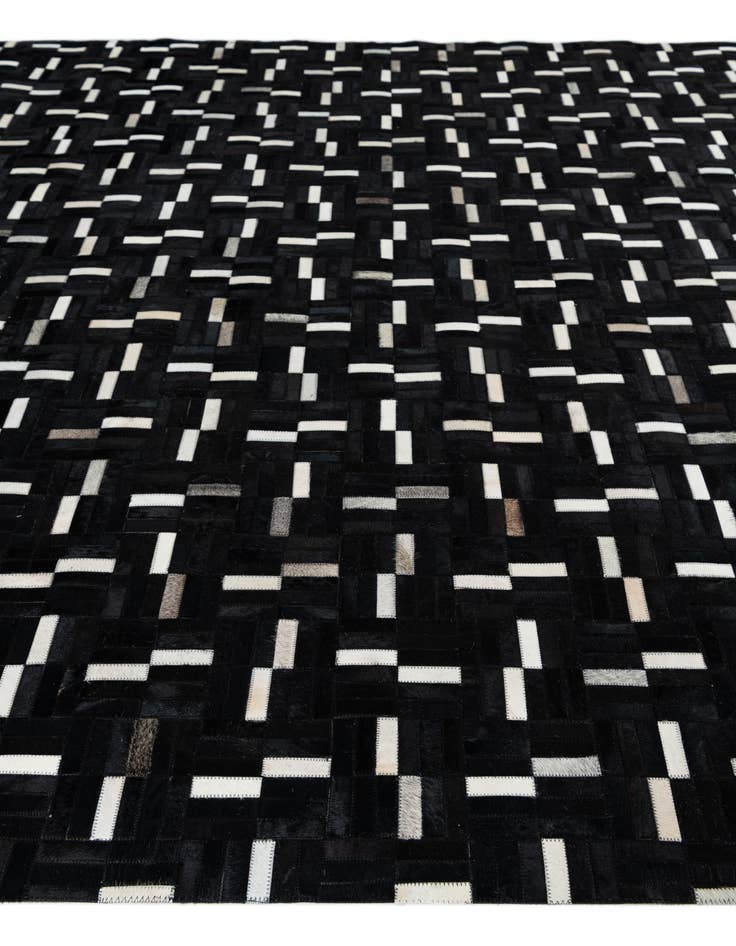 Detail image of  8' 2 x 9' 10 Cowhide Leather Rug