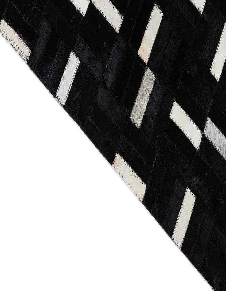 Detail image of  8' 2 x 9' 10 Cowhide Leather Rug