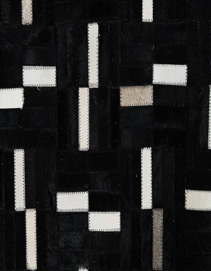 Detail image of  8' 2 x 9' 10 Cowhide Leather Rug