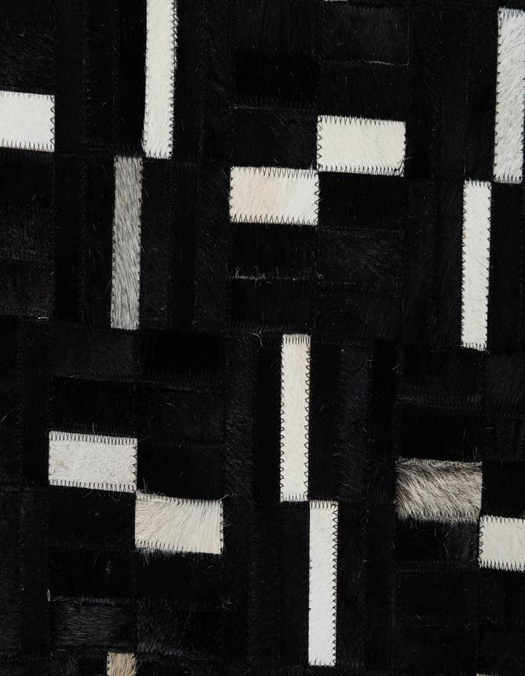 Detail image of  8' 2 x 9' 10 Cowhide Leather Rug