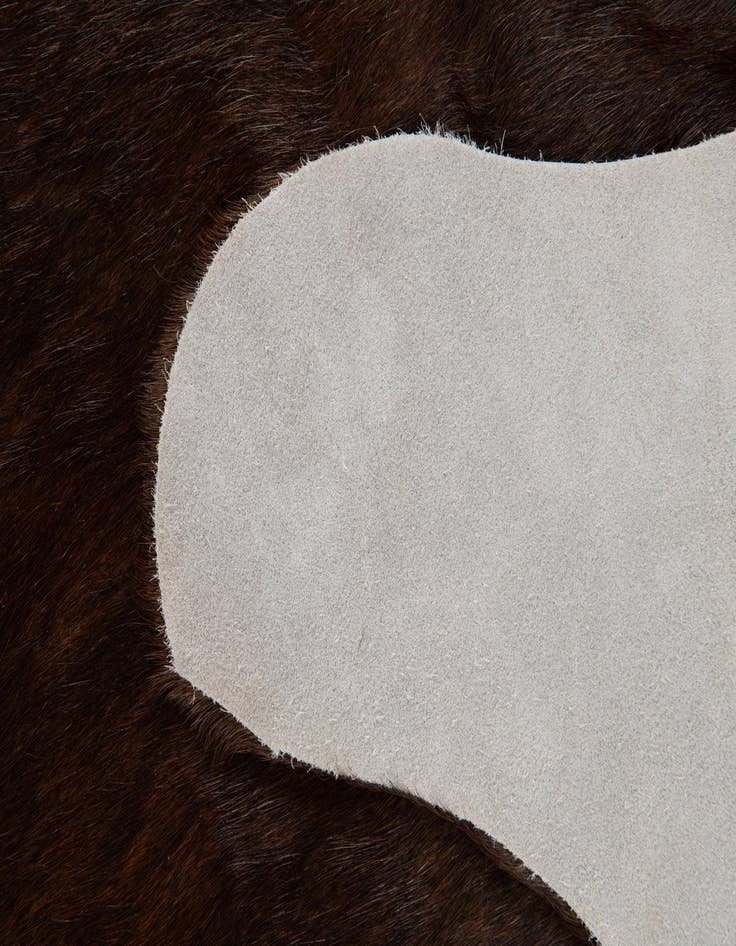 Detail image of  4' 10 x 5' 9 Cowhide Leather Rug