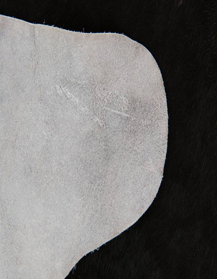 Detail image of  5' 6 x 6' 5 Cowhide Leather Rug