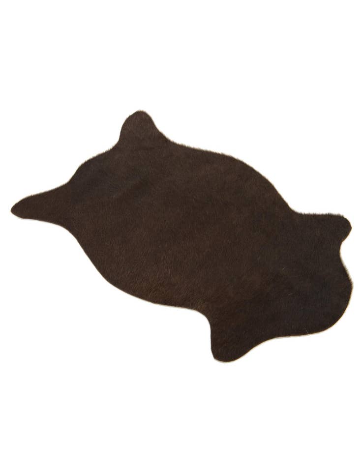 Detail image of  1' 8 x 2' 6 Cowhide Leather Rug