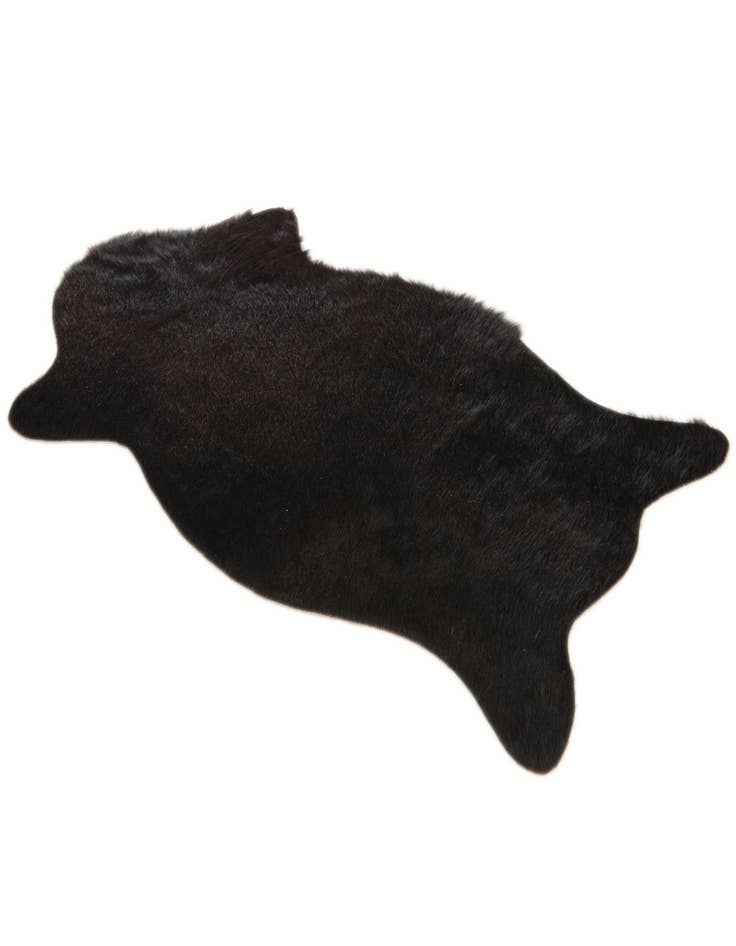 Detail image of  1' 8 x 2' 7 Cowhide Leather Rug